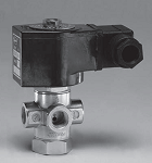 Válvula Solenoide Jefferson de 3 vías N.C de 1/4" NPT, 1365BE30CT,120/60-110/50Hz.